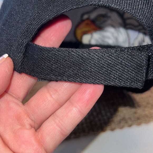Two AMERICA USA Pride new with tags Eagle adjustable baseball caps Hats Lot - Picture 11 of 11
